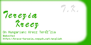 terezia krecz business card